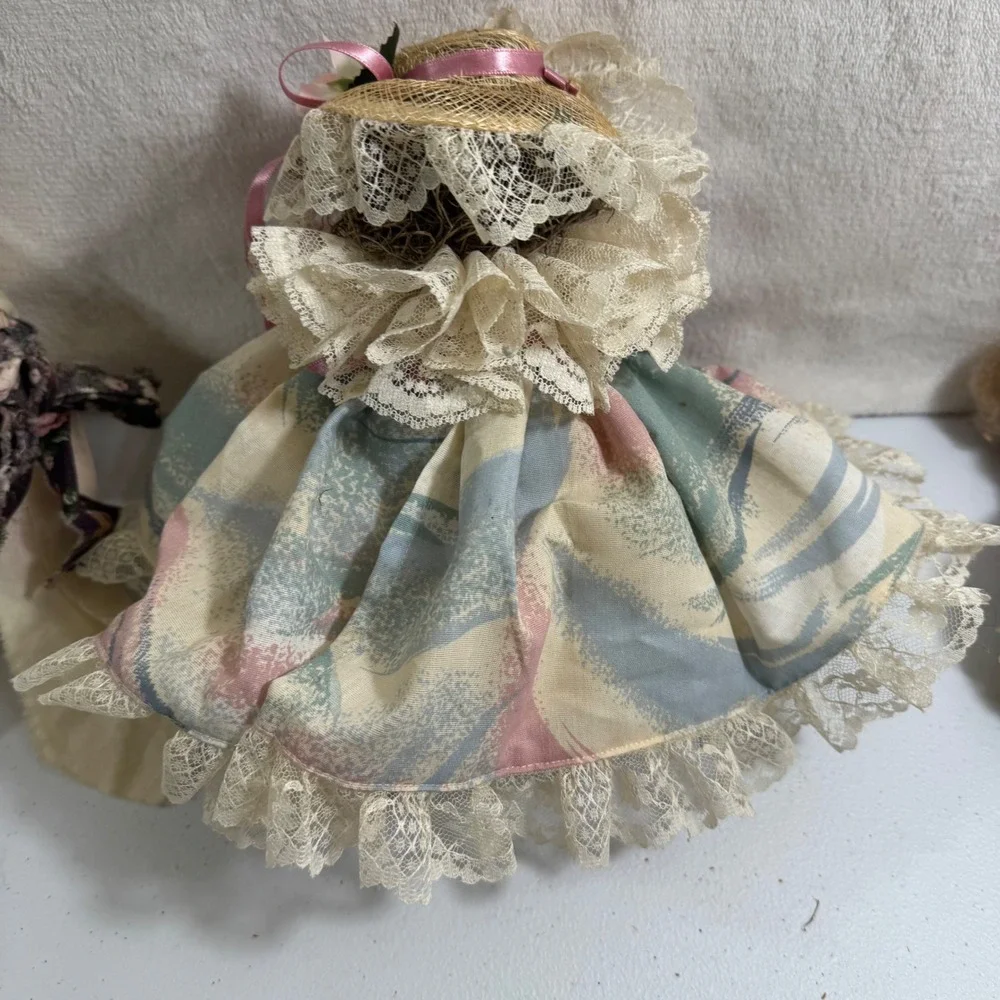 Simpton Judy Craycraft Art Doll Straw Hair Lace full circle Dress Bonnet Not Tit